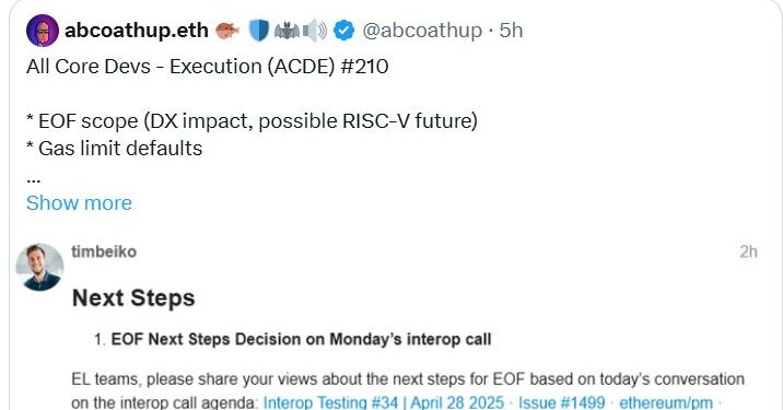 Noticias de Ethereum Desarrolladores de Ethereum probaron un aumento de 4 veces en el límite de gas para el hard fork Fusaka