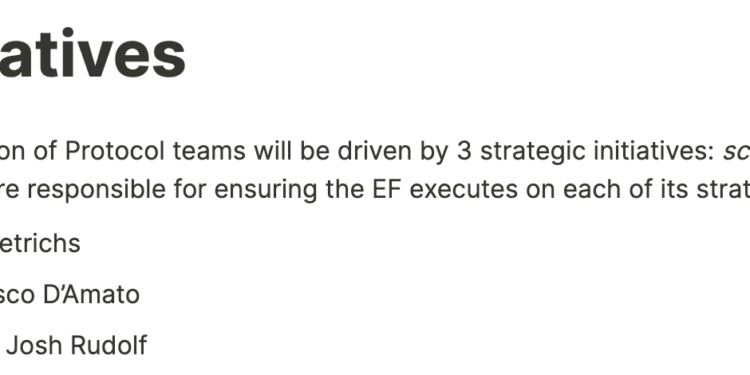 Noticias de Ethereum Ethereum Foundation restructures, rebrands Protocol team