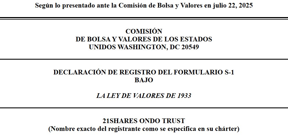 Encabezado formulario S-1.