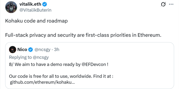 Noticias de Ethereum Ethereum Devs Unveil Kohaku Roadmap to Boost Wallet Privacy and Security