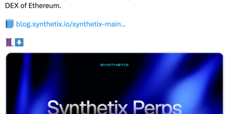 Noticias de Ethereum Synthetix Returns To Ethereum Mainnet After 3 Years