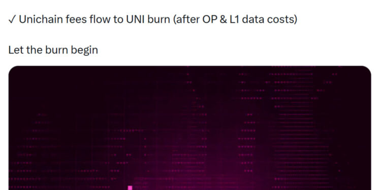 Noticias de Ethereum Uniswap quema USD 596 millones en UNI tras la votación de la gobernanza