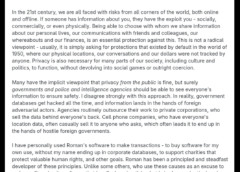 Noticias de Ethereum Ethereum Co-founder Reiterates Support for Roman Storm, Citing Privacy