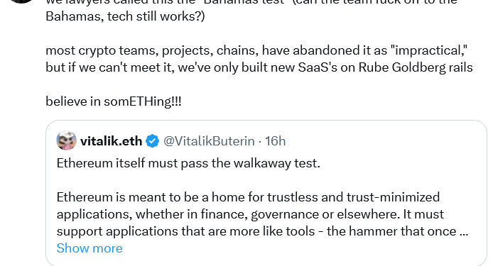 Noticias de Ethereum Ethereum debe pasar la prueba del abandono para ser autosostenible