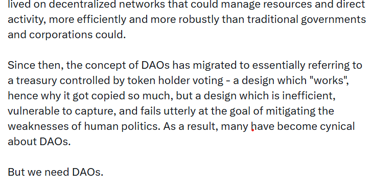 Noticias de Ethereum Vitalik Buterin pide «nuevos diseños» para las DAO