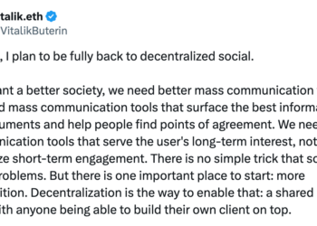 Noticias de Ethereum Vitalik Buterin prioriza las redes sociales descentralizadas para 2026