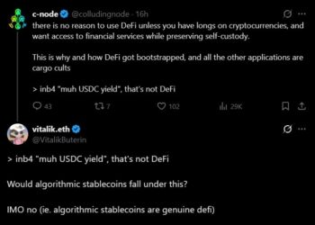 Noticias de Ethereum Buterin cuestionó los modelos de stablecoins que usan rendimientos en DeFi
