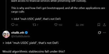 Noticias de Ethereum Buterin cuestionó los modelos de stablecoins que usan rendimientos en DeFi