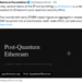 Noticias de Ethereum Desarrolladores de Ethereum lanzan Post-Quantum