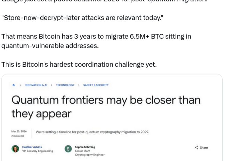Noticias de Ethereum Google realizará la migración post-cuántica para 2029